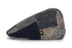 100percent Donegal Tweed Dubliner Patch Flat Cap - Blue-Grey - 2