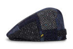 100percent Kerry Irish Tweed Dubliner Patch Flat Cap - Blue-Grey Mix - 2